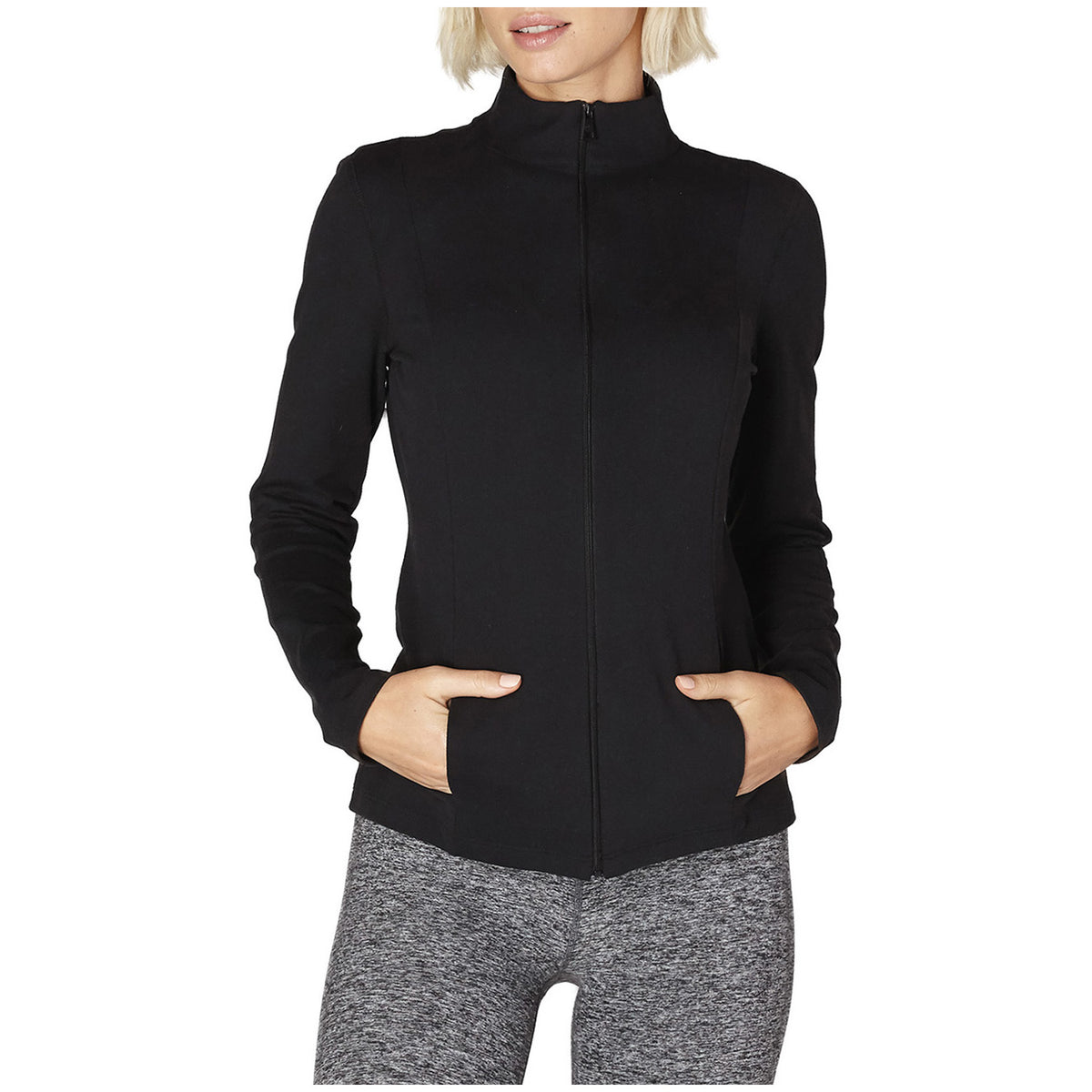 Beyond Yoga Daybreak Mock Neck Jacket - Women's Jet Black