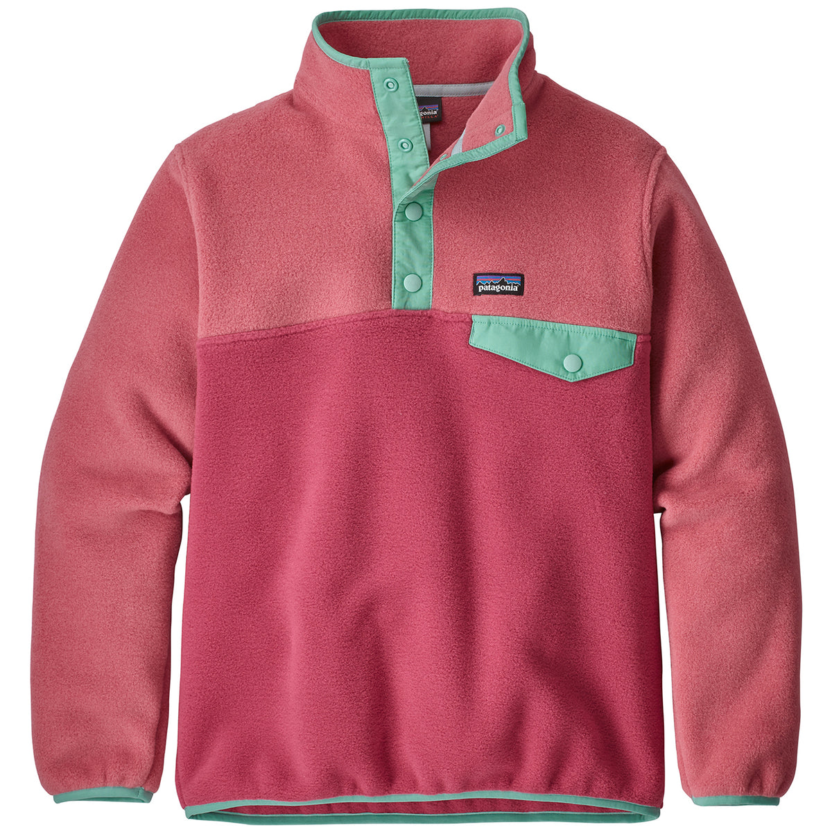 Patagonia Lightweight Synchilla Snap-T Pullover Fleece - Girls' Reef Pink