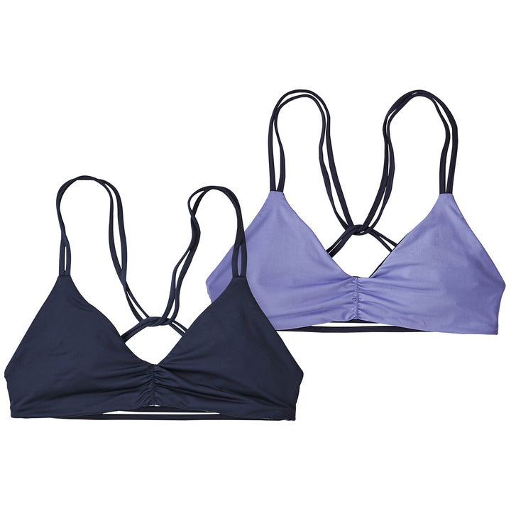 Patagonia Reversible Seaglass Bay Bikini Top - Women's New Navy