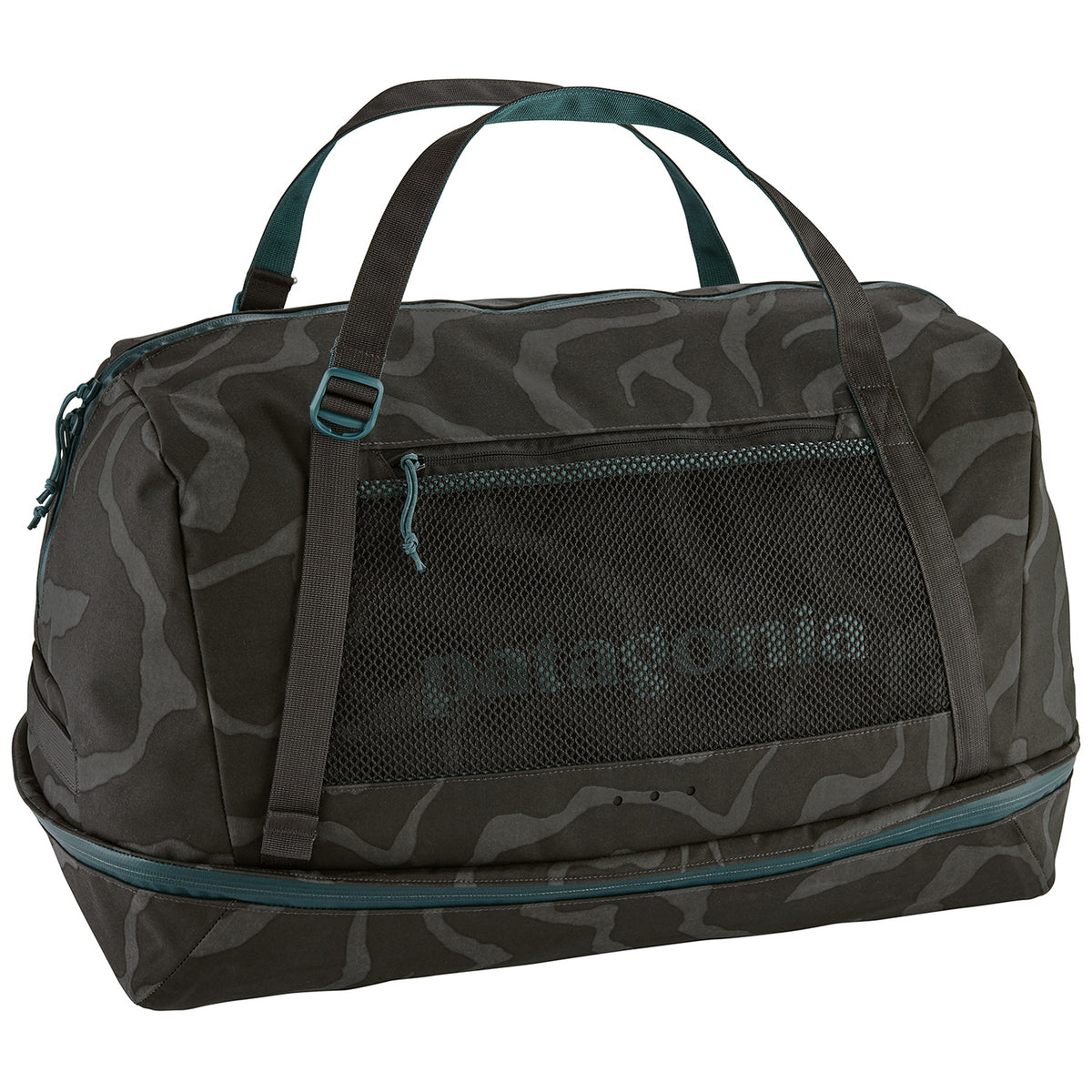 Patagonia Planing Duffel Bag 55L Tiger Tracks Camo: Ink Black