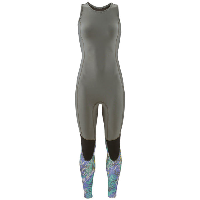 Patagonia R1 Lite Yulex Long Jane Wetsuit - Women's Jurassic Ferns Forest/Light Violet Blue