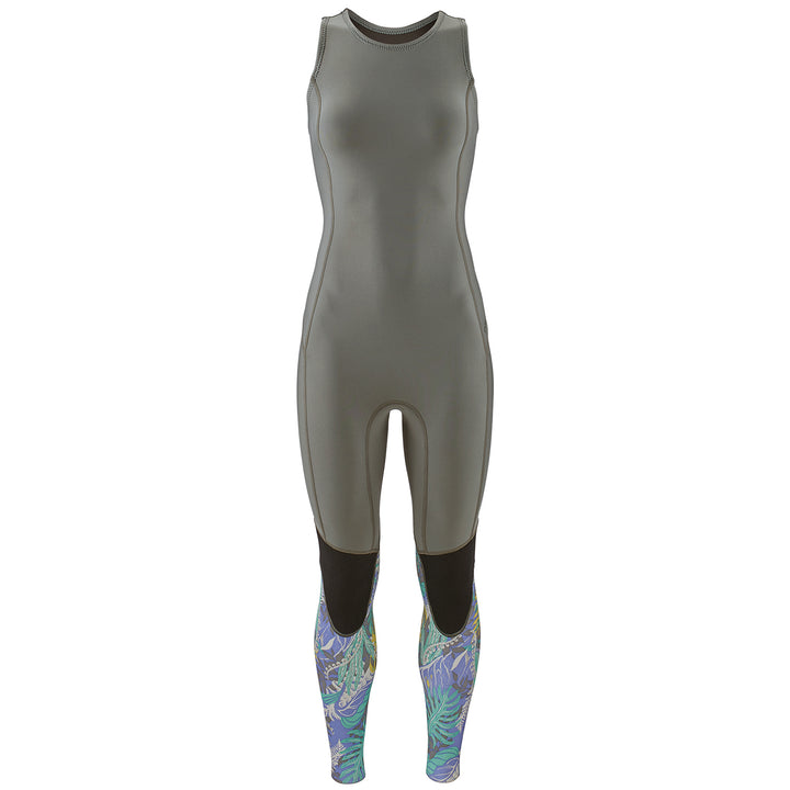 Patagonia R1 Lite Yulex Long Jane Wetsuit - Women's Jurassic Ferns Forest/Light Violet Blue