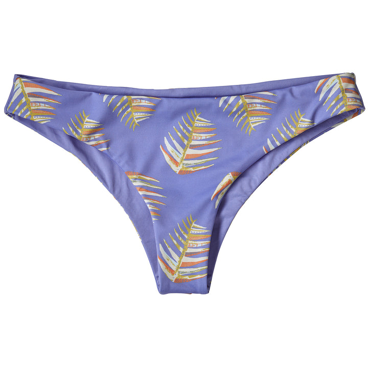 Patagonia Reversible Seaside Cove Bikini Bottoms - Women's Palms of My Heart Small: Light Violet Blue