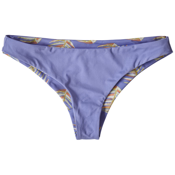 Patagonia Reversible Seaside Cove Bikini Bottoms - Women's Palms of My Heart Small: Light Violet Blue