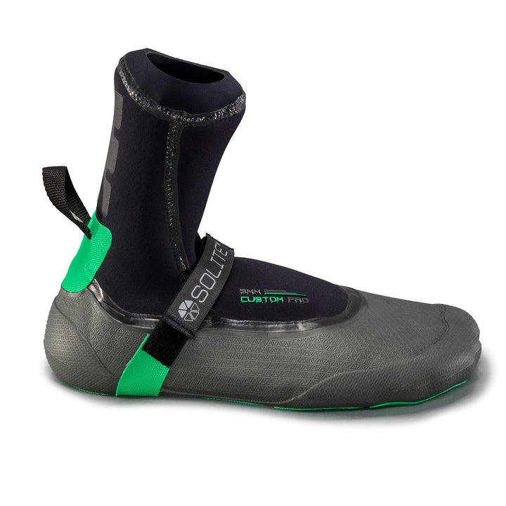 Solite 3mm Custom Pro Wetsuit Booties Black/Grey/Green