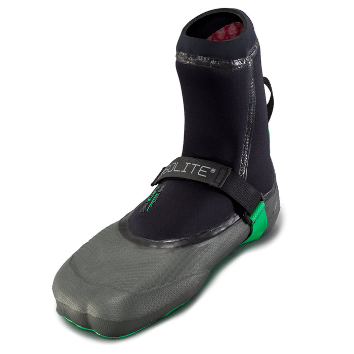 Solite 3mm Custom Pro Wetsuit Booties Black/Grey/Green
