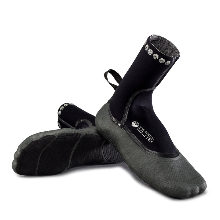 Solite 3mm Custom Wetsuit Booties Black/Grey/Black