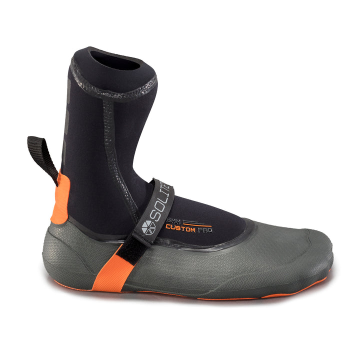 Solite 6mm Custom Pro Wetsuit Booties Grey/Orange/Black