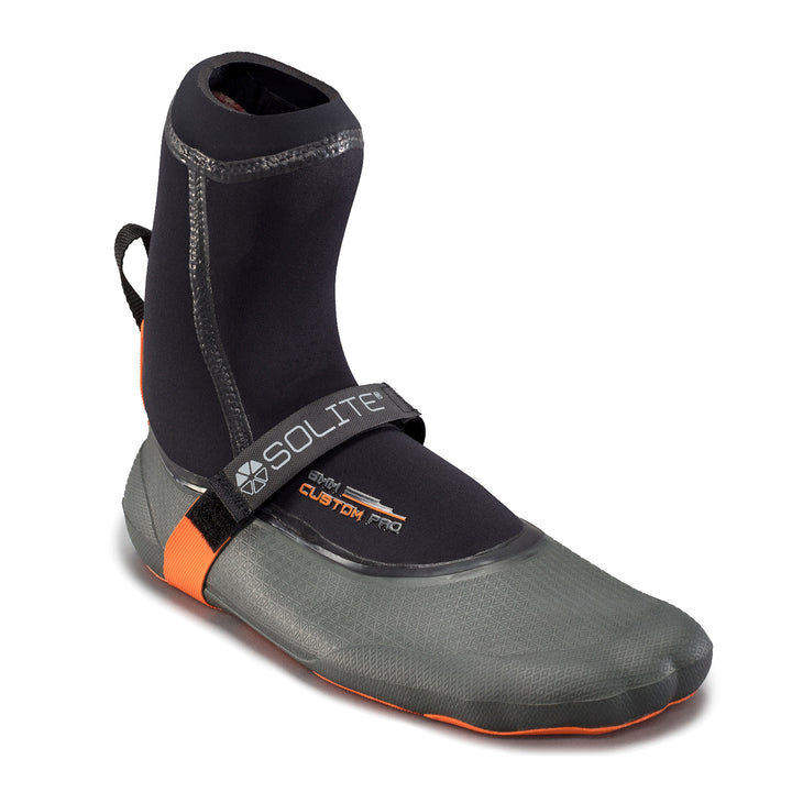 Solite 6mm Custom Pro Wetsuit Booties Grey/Orange/Black