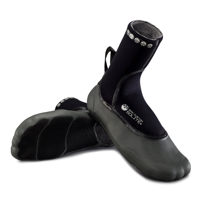 Solite 6mm Custom Wetsuit Booties Black/Grey/Black