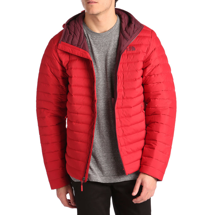 The North Face Stretch Down Hoodie Rage Red/Fig