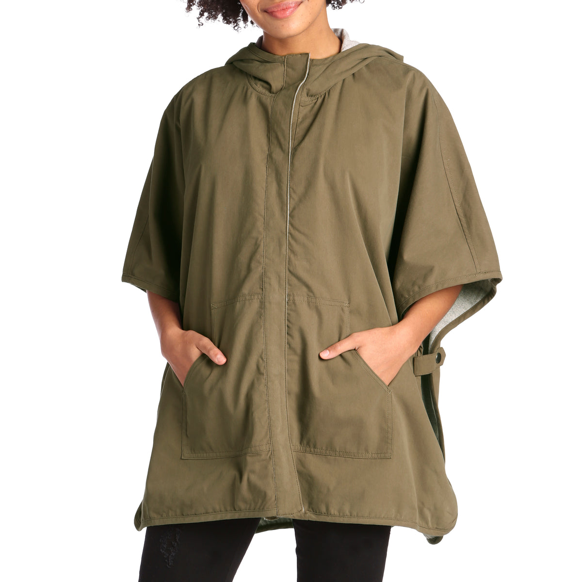 Bridge & Burn Selwyn Poncho - Women's Olive/Light Grey