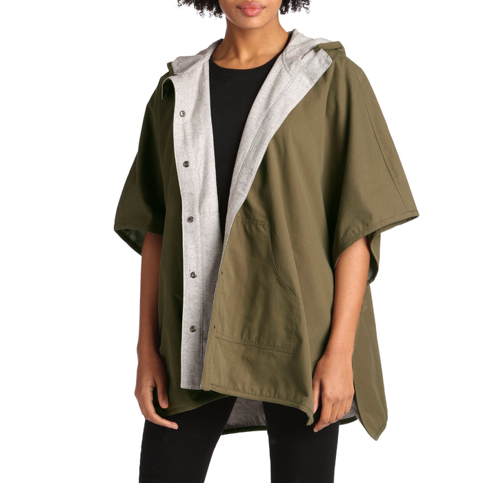 Bridge & Burn Selwyn Poncho - Women's Olive/Light Grey