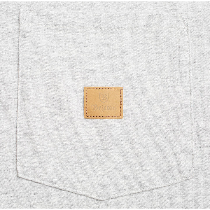 Brixton Main Label Pocked Knit T-Shirt Ash