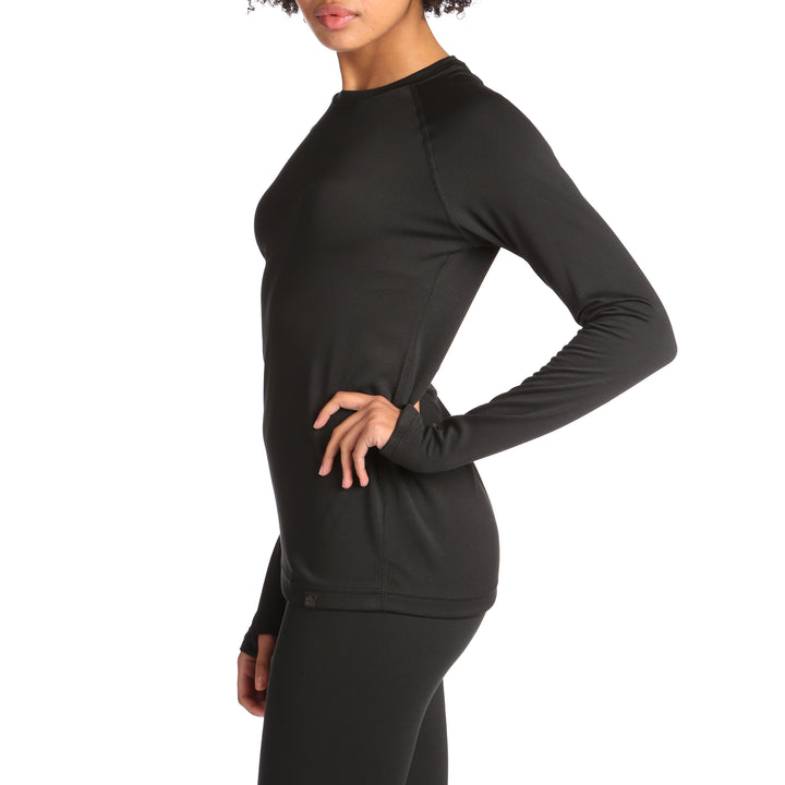 evo Ridgetop Polartec® Power Grid™ Midweight Crew Top - Women's Black