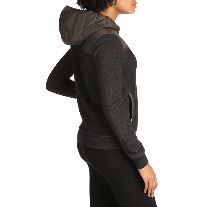 Holden Sherpa Hybrid Zip Up Hoodie - Women's Shadow