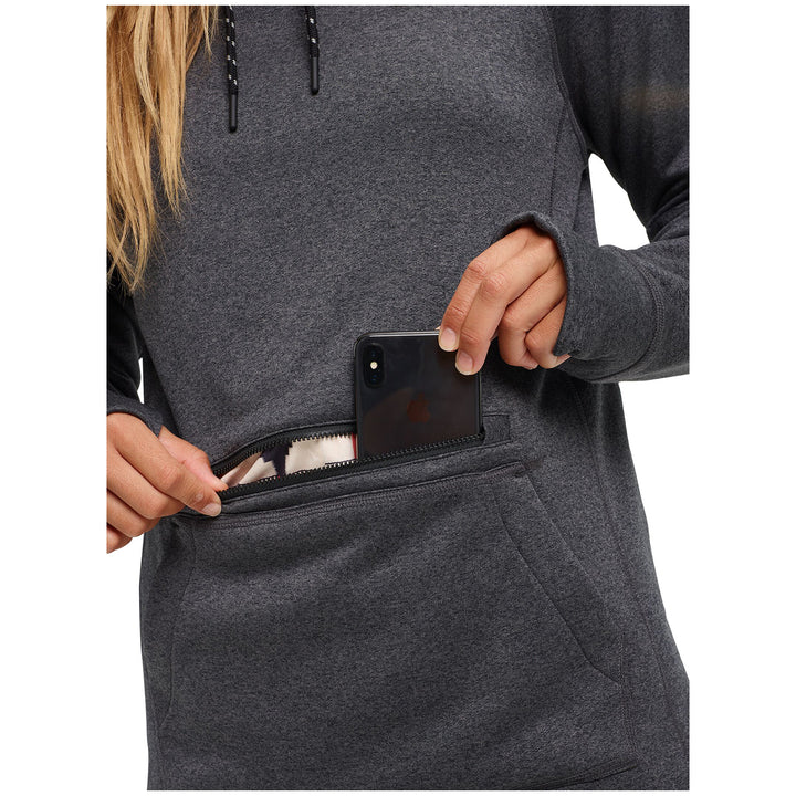 Burton Oak Long Pullover Hoodie - Women's Phantom Heather