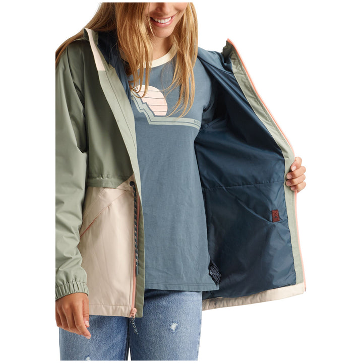 Burton Narraway Rain Jacket - Women's Shadow/Creme Brulee
