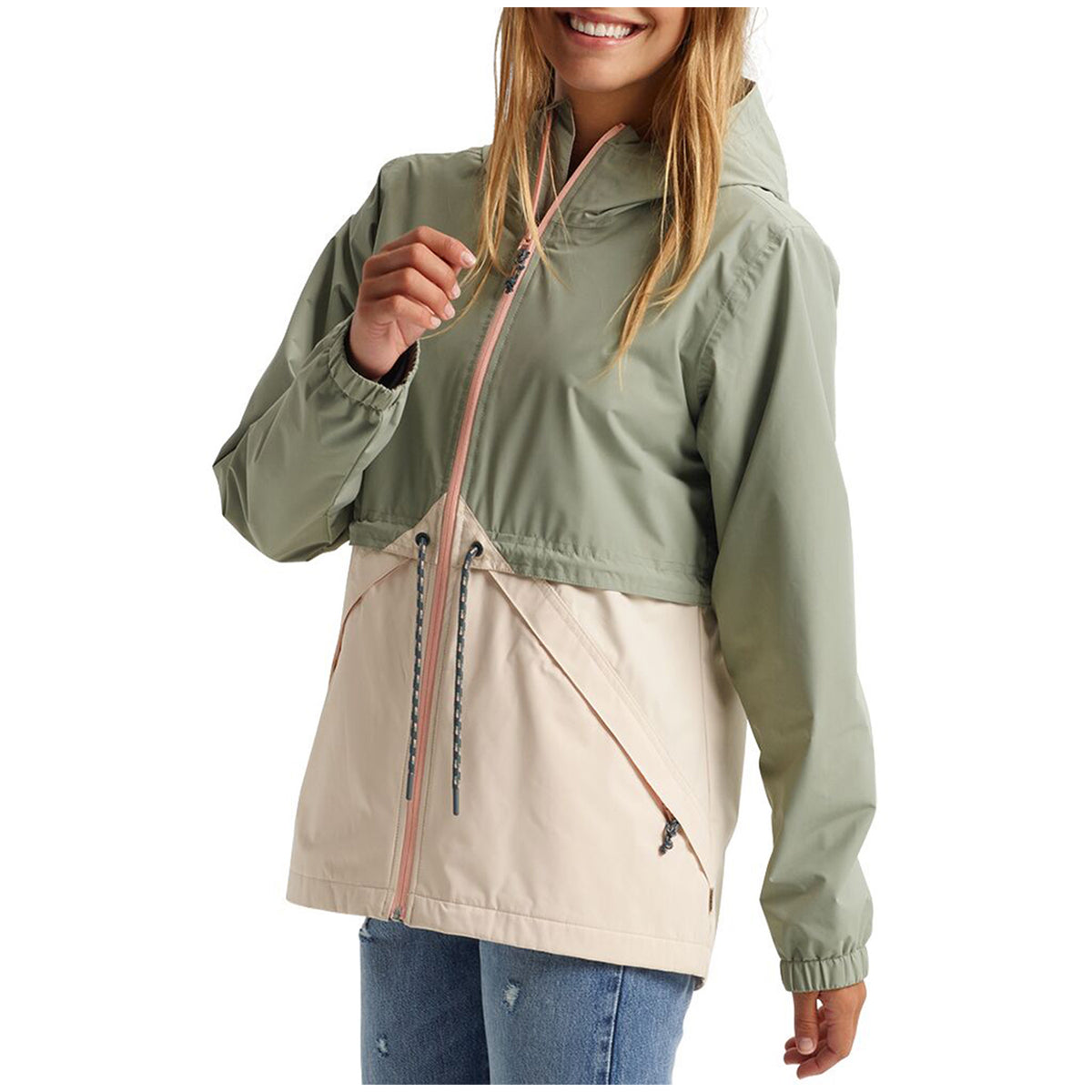 Burton Narraway Rain Jacket - Women's Shadow/Creme Brulee