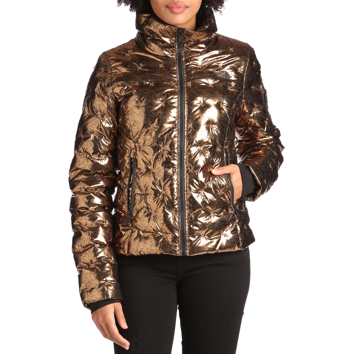 The North Face Holladown Crop Jacket - Women's Metallic Copper