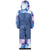 Jupa Camilla One Piece Suit - Little Girls' Blue Denim Print