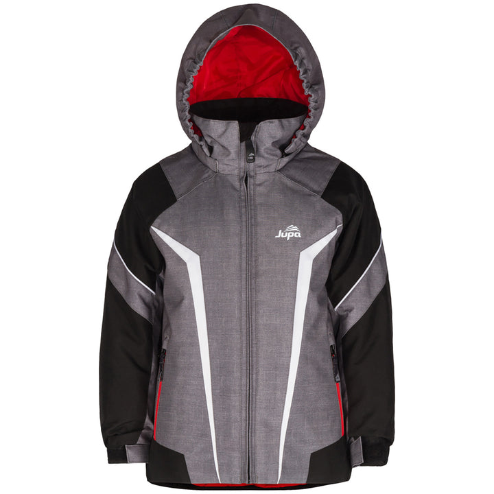 Jupa Louka Jacket - Little Boys' Heather Grey Denim Print