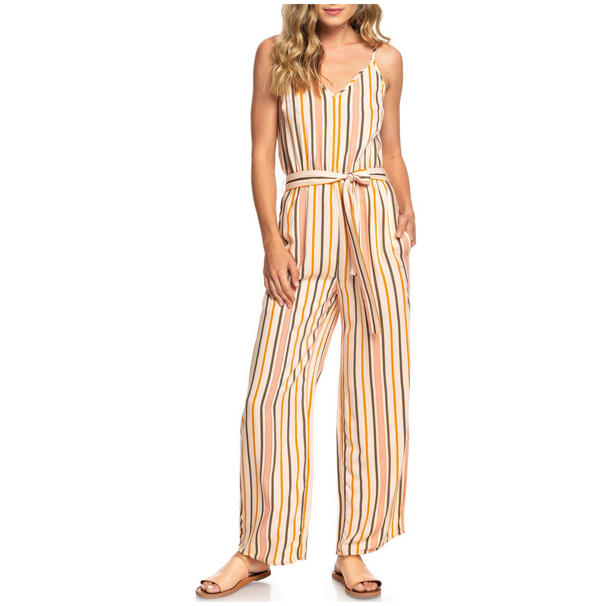 Roxy Cha Cha For Now Jumper - Women's Cream Tan Macy Stripe