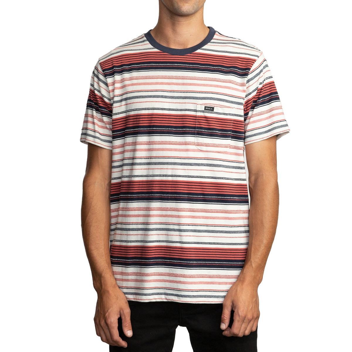 RVCA Deadbeat Stripe T-Shirt Baked Apple