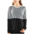 Icebreaker Momentum LS Crew Sweatshirt - Women's Fossil/Snow Heather/Black