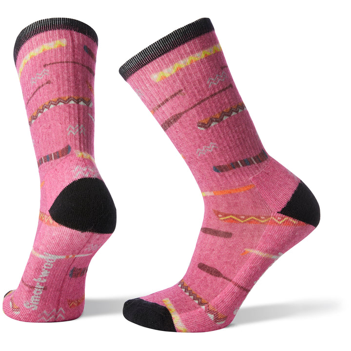 Smartwool Hike Light Canoe Print Crew Socks - Women's Meadow Mauve