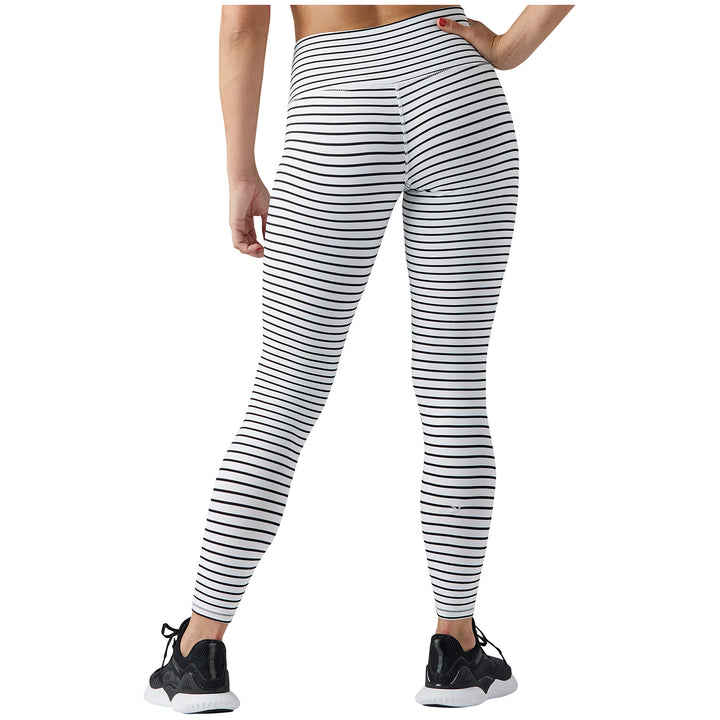 Glyder High Power Leggings - Women's White/Black Stripe