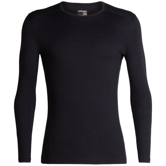 Icebreaker 200 Oasis Long Sleeve Crew Top Black