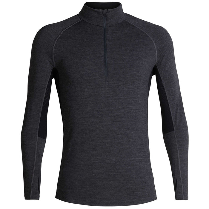Icebreaker 200 Zone Long Sleeve Half Zip Top Jet Heather/Black/Mineral