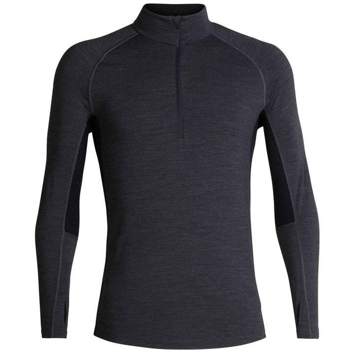 Icebreaker 200 Zone Long Sleeve Half Zip Top Jet Heather/Black/Mineral