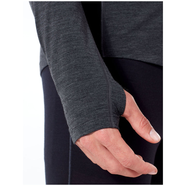 Icebreaker 200 Zone Long Sleeve Half Zip Top Jet Heather/Black/Mineral