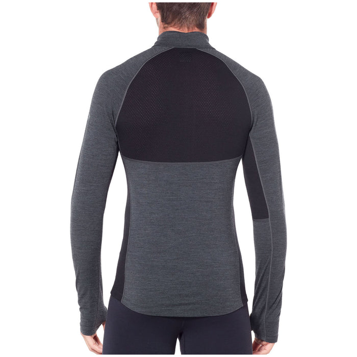 Icebreaker 200 Zone Long Sleeve Half Zip Top Jet Heather/Black/Mineral