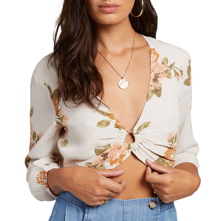 Stone Row Down For It Top - Women's Bone