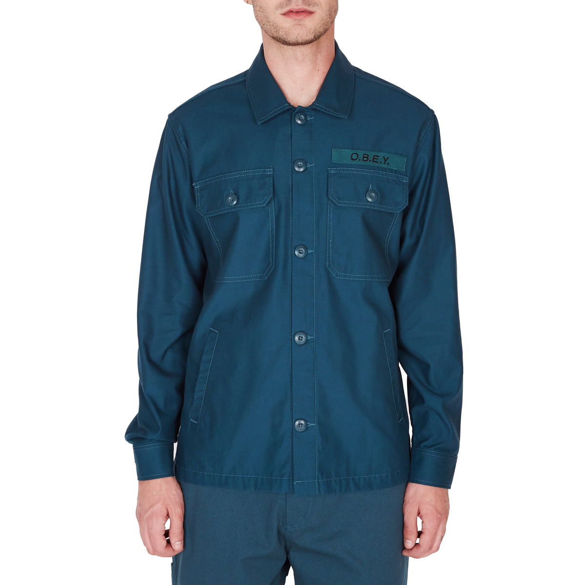 Obey Clothing Station Shirt Jacket Pine