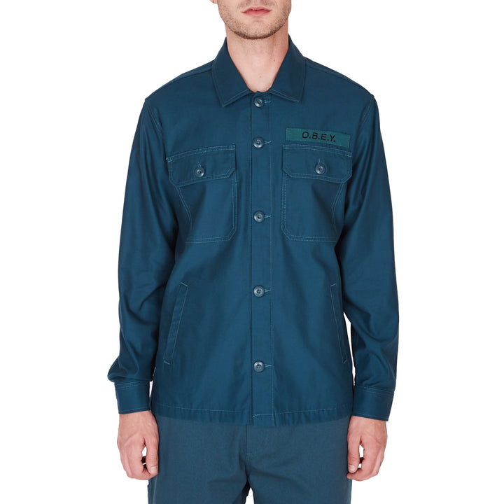 Obey Clothing Station Shirt Jacket Pine