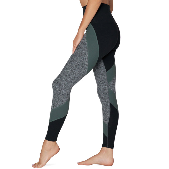 Beyond Yoga Colorblocked High Waisted Long Leggings - Women's Black Triple Block