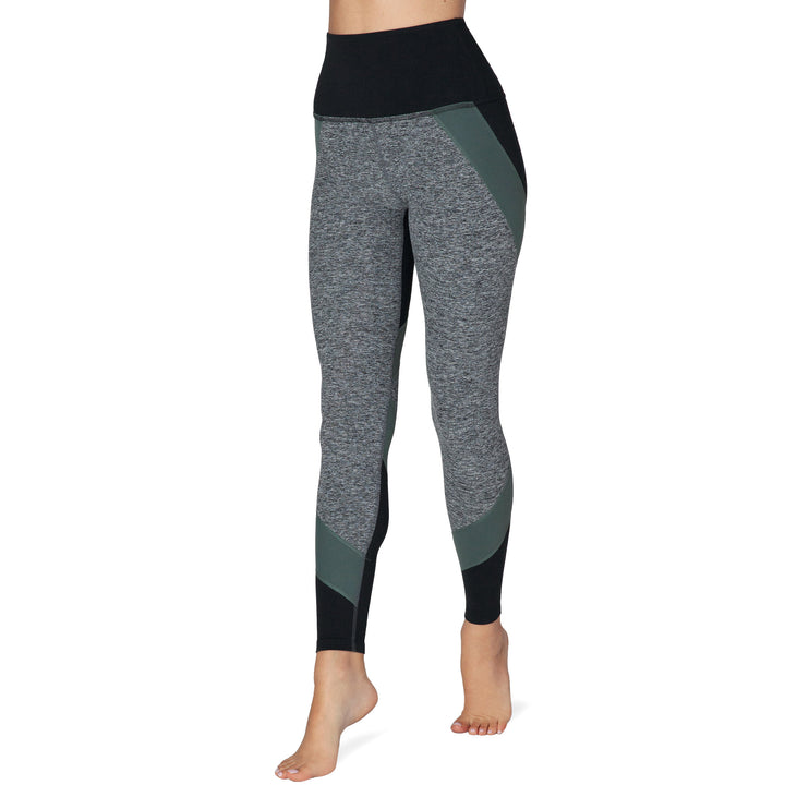 Beyond Yoga Colorblocked High Waisted Long Leggings - Women's Black Triple Block