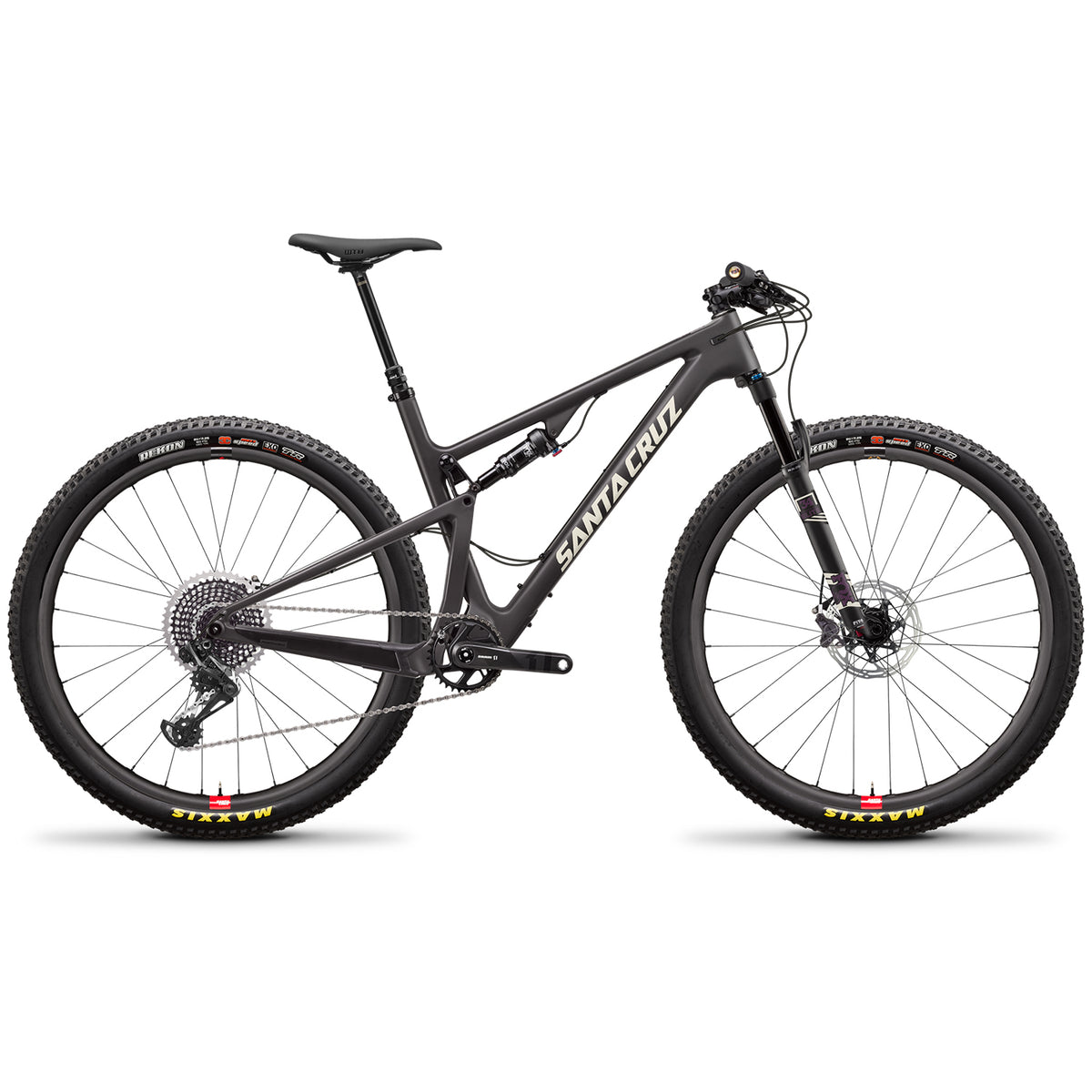 Santa Cruz Bicycles Blur TR CC X01 Reserve Complete Mountain Bike 2019 Matte Carbon - White