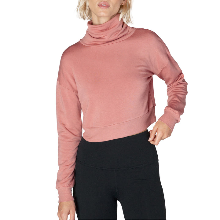 Beyond Yoga All Time Cropped Pullover - Women's Pink Lei