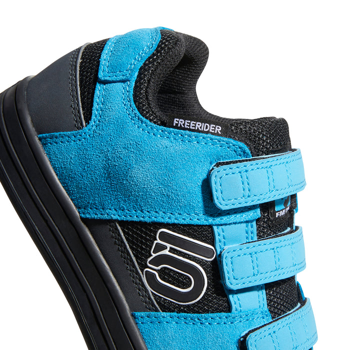 Five Ten Freerider VCS Shoes - Big Kids' Black/White/Shock Cyan