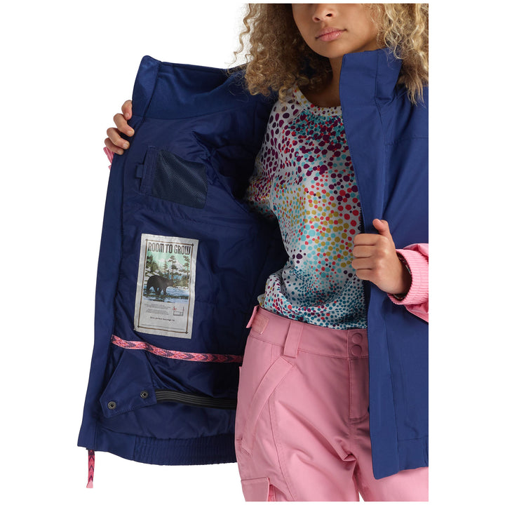Burton Whiply Bomber Jacket - Big Girls' Spellbound/Seapink