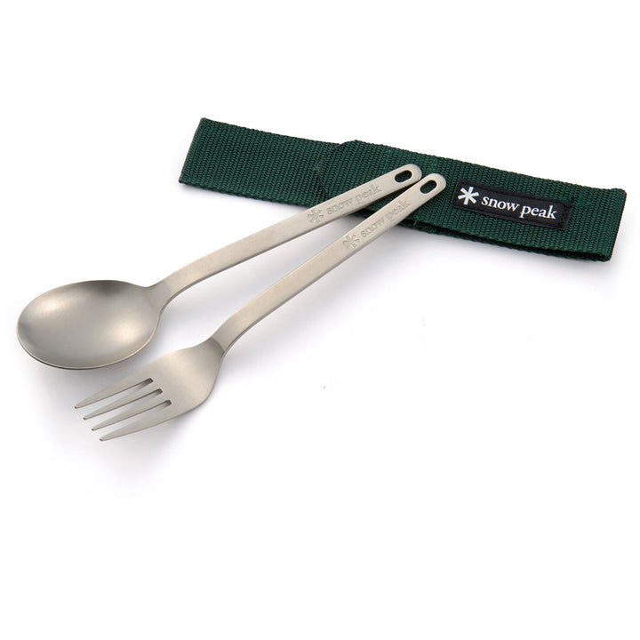 Snow Peak Titanium Fork & Spoon Set Titanium