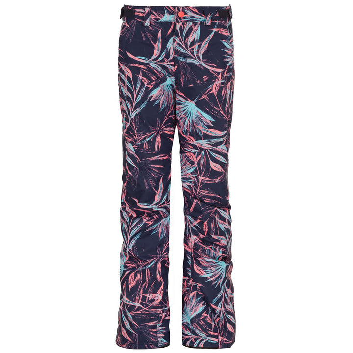 O'Neill Charm Slim Pants - Girls' Blue AOP w/ Pink