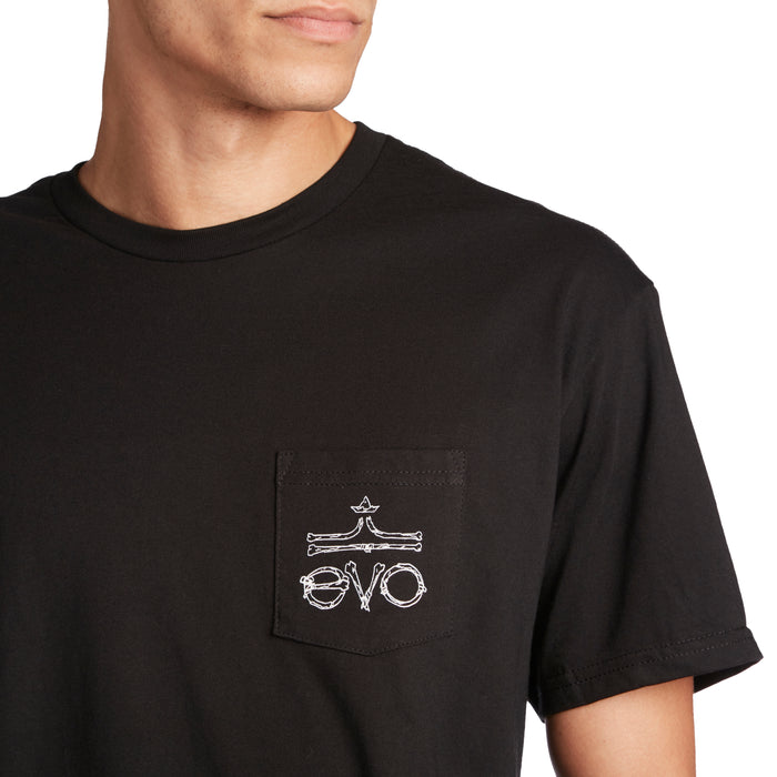 evo Bones Pocket T-Shirt Black