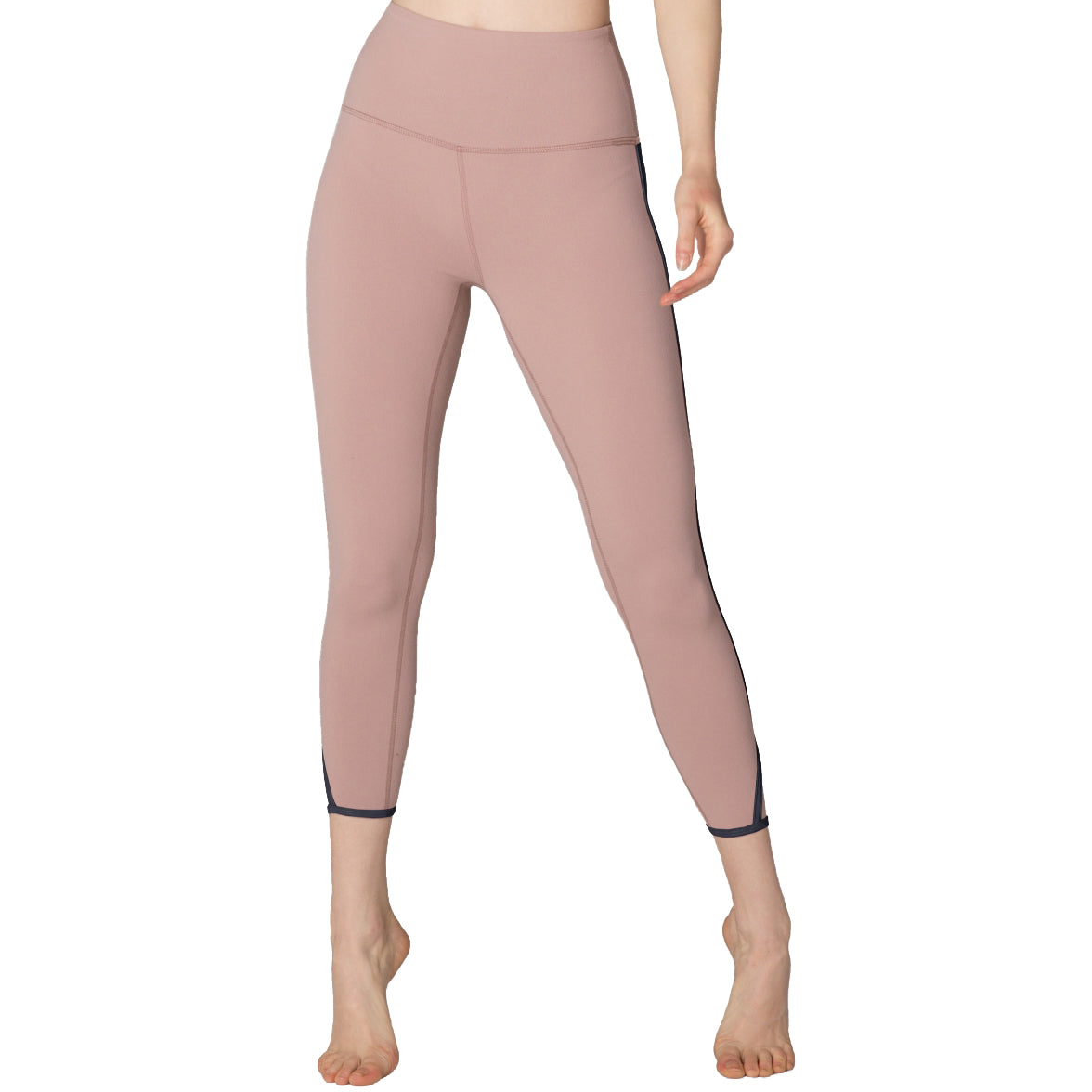 Beyond Yoga Slip Open High Waisted Capri Leggings - Women's Brazen Blush