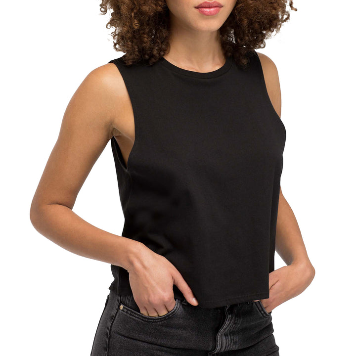 Richer Poorer Muscle Crop Tank Top - Women's Black